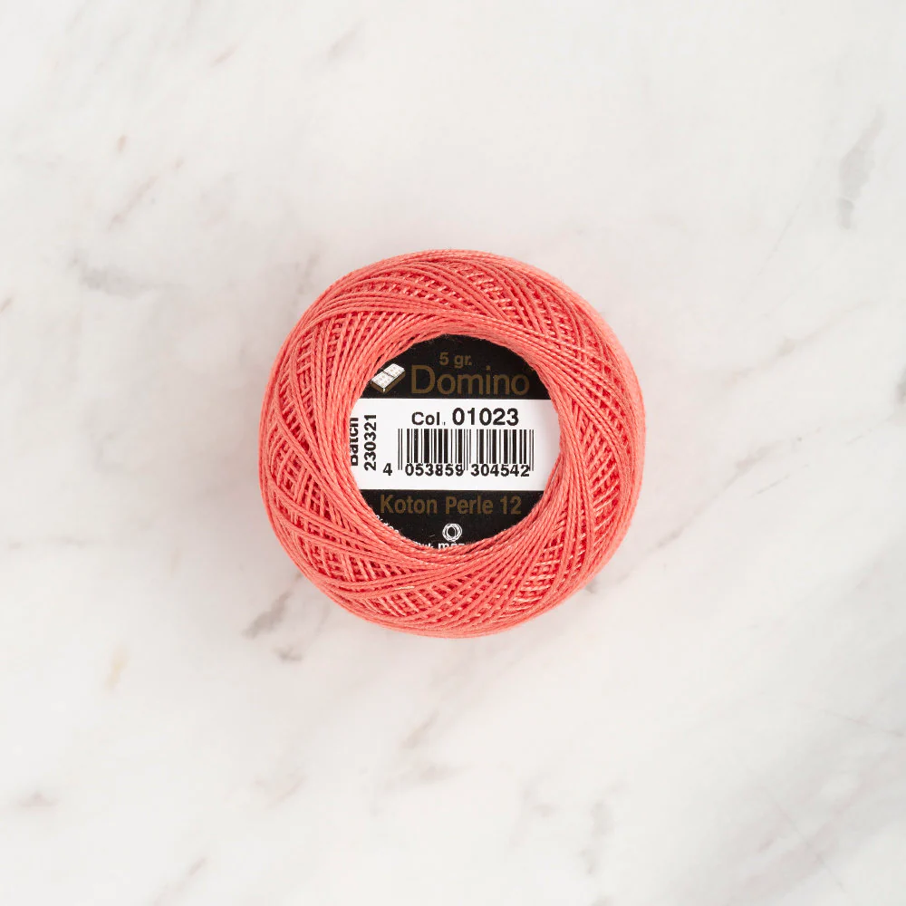 Domino Cotton Perle Size 12 Embroidery Thread (5 g), Vermilion - 4590012-01023 - Image 2