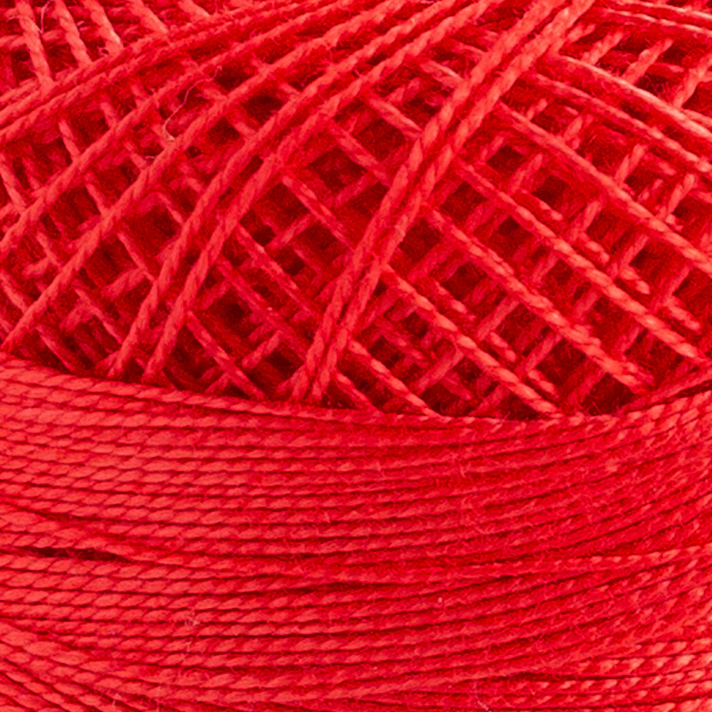 Domino Cotton Perle Size 12 Embroidery Thread (5 g), Vermilion - 4590012-752 - Image 3