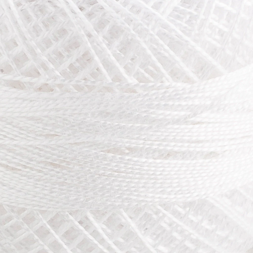 Domino Cotton Perle Size 12 Embroidery Thread (5 g), White - 4590012-White - Image 3