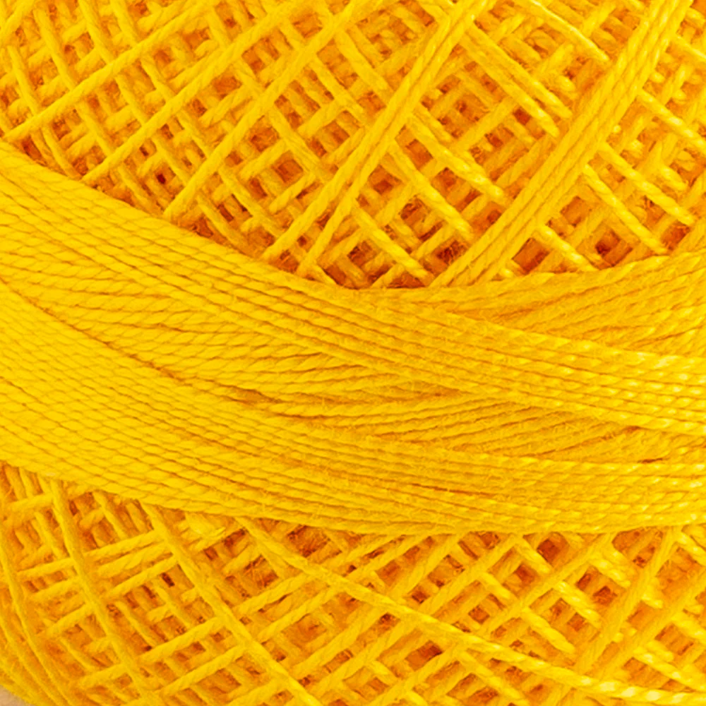 Domino Cotton Perle Size 12 Embroidery Thread (5 g), Yellow - 4590012-298 - Image 3