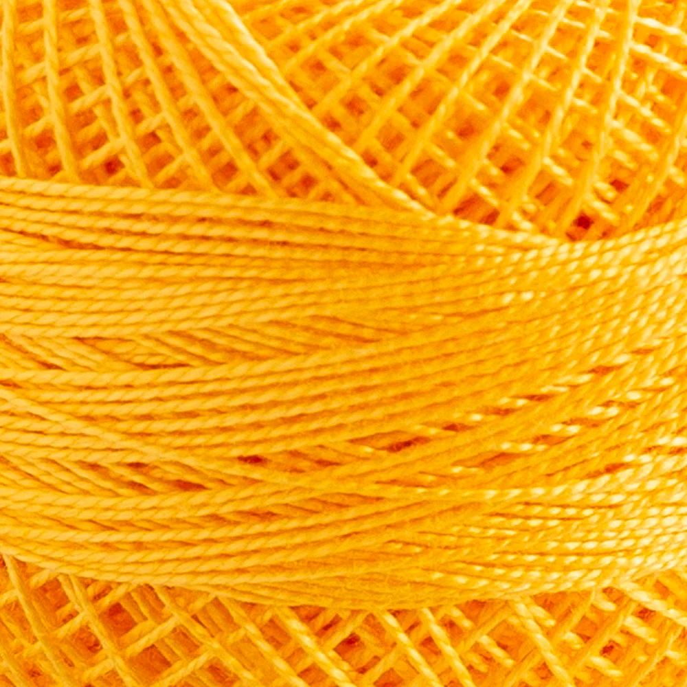 Domino Cotton Perle Size 12 Embroidery Thread (5 g), Yellow - 4590012-314 - Image 3