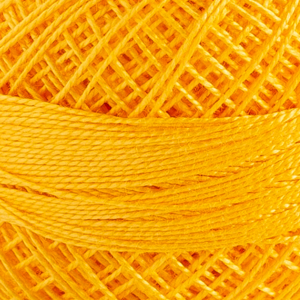 Domino Cotton Perle Size 12 Embroidery Thread (5 g), Yellow - 4590012-K0007 - Image 3