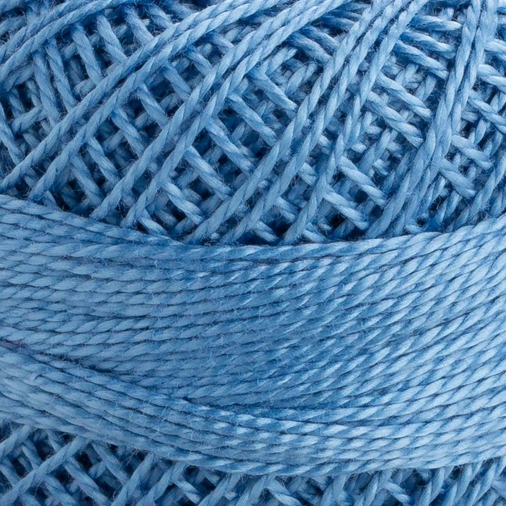 Domino Cotton Perle Size 8 Embroidery Thread (8 g), Blue - 4598008-00145 - Image 3
