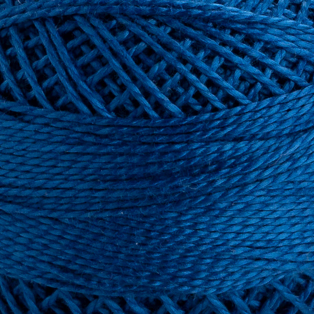 Domino Cotton Perle Size 8 Embroidery Thread (8 g), Blue - 4598008-00148 - Image 3