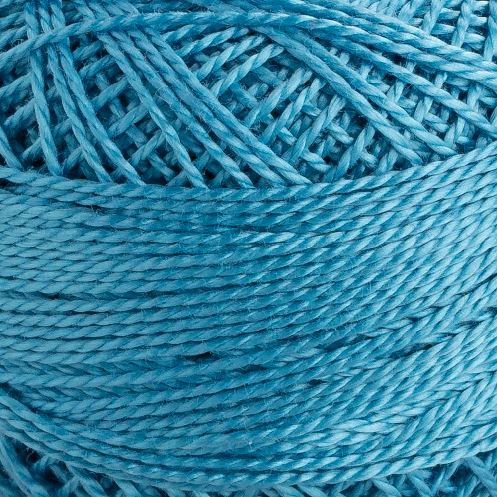 Domino Cotton Perle Size 8 Embroidery Thread (8 g), Blue - 4598008-01039 - Image 3