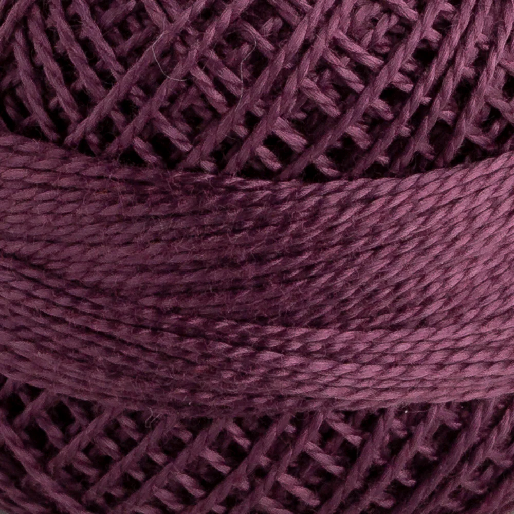Domino Cotton Perle Size 8 Embroidery Thread (8 g), Dark Purple - 4598008-00873 - Image 3