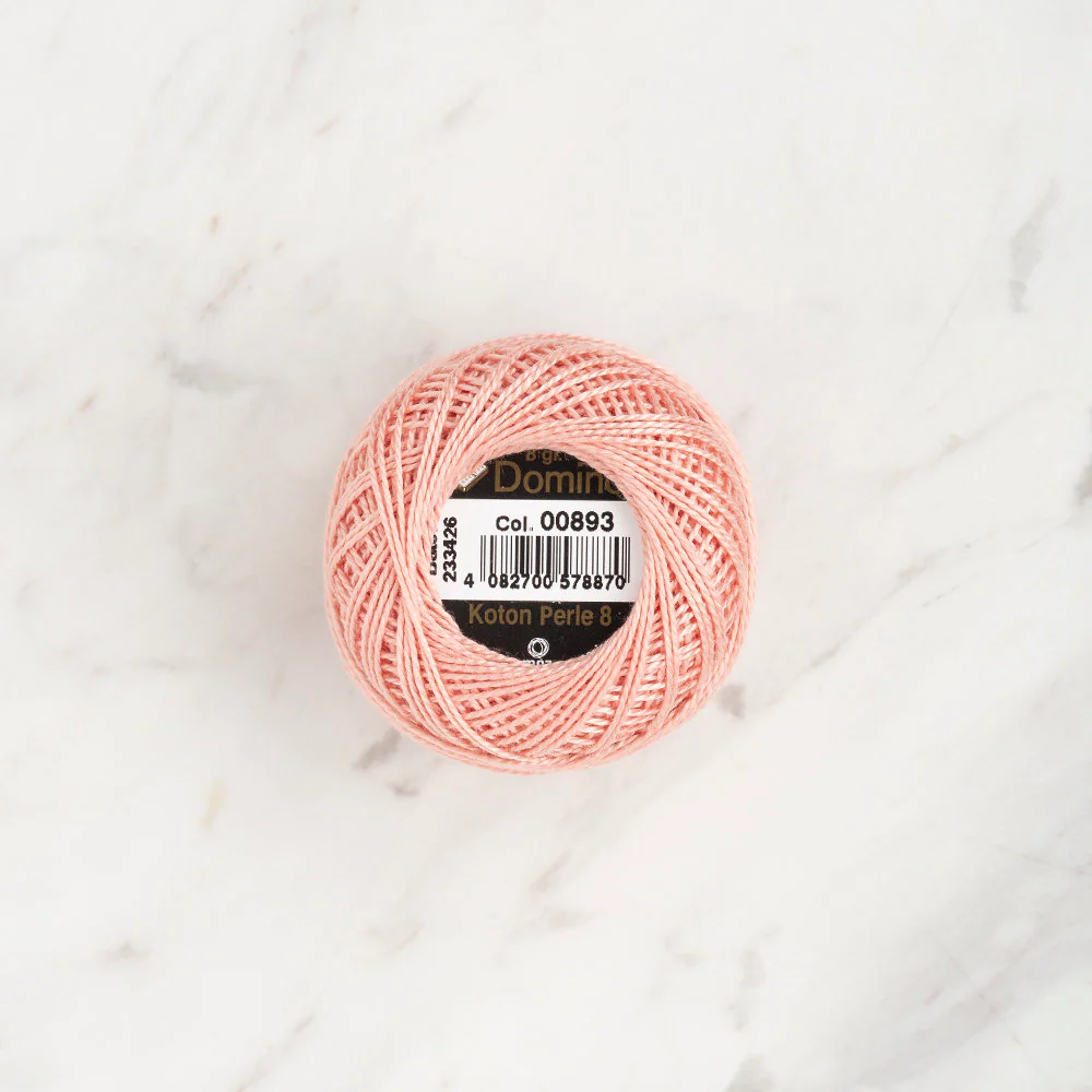 Domino Cotton Perle Size 8 Embroidery Thread (8 g), Dusty Rose - 4598008-00893 - Image 2