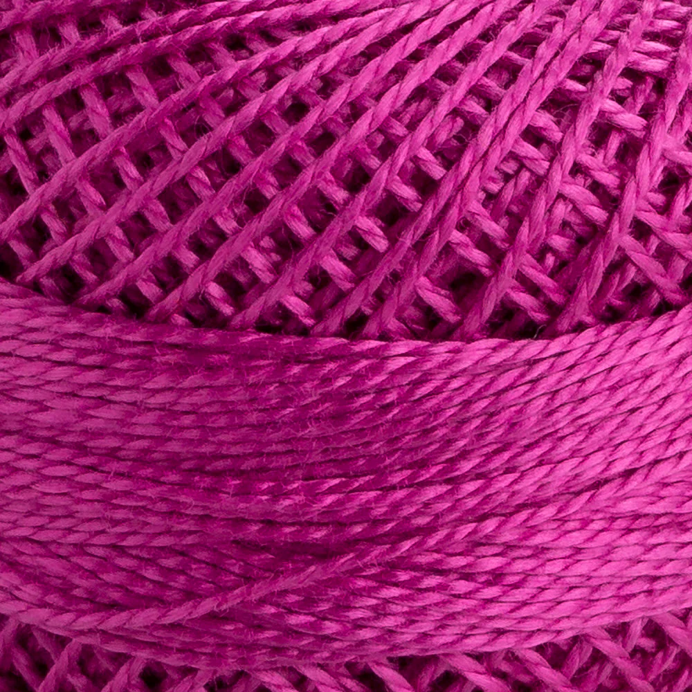 Domino Cotton Perle Size 8 Embroidery Thread (8 g), Fuchsia - 4598008-00088 - Image 3