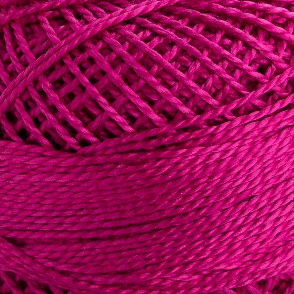 Domino Cotton Perle Size 8 Embroidery Thread (8 g), Fuchsia - 4598008-00089 - Image 3