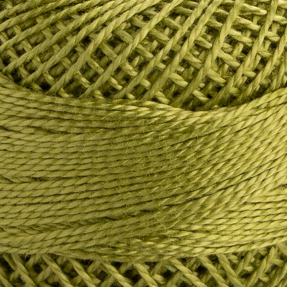 Domino Cotton Perle Size 8 Embroidery Thread (8 g), Green - 4598008-00843 - Image 3