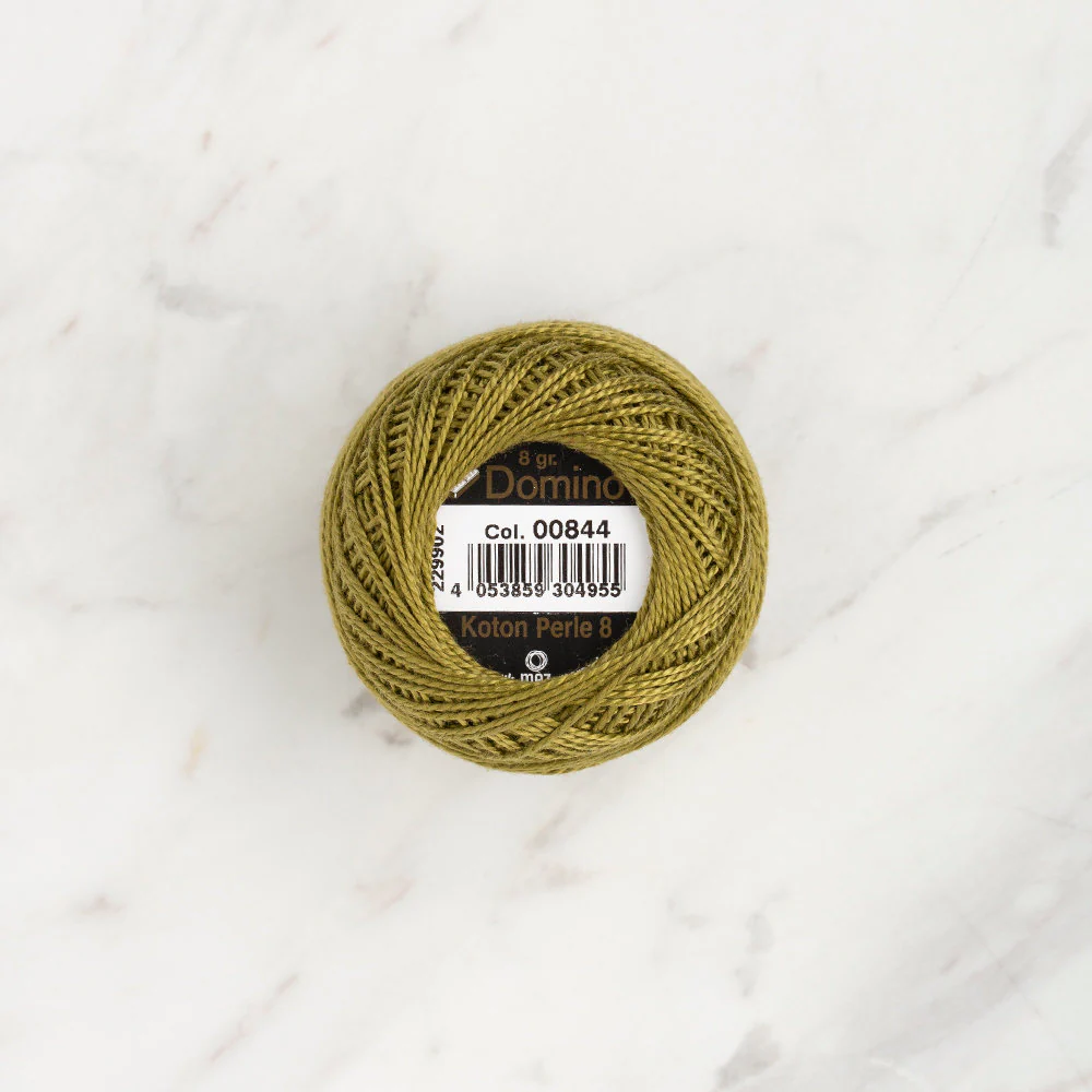 Domino Cotton Perle Size 8 Embroidery Thread (8 g), Green - 4598008-00844 - Image 2