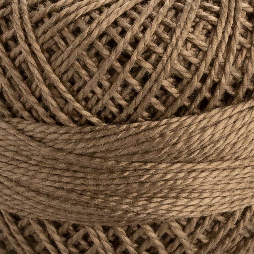 Domino Cotton Perle Size 8 Embroidery Thread (8 g), Khaki - 4598008-00393 - Image 3