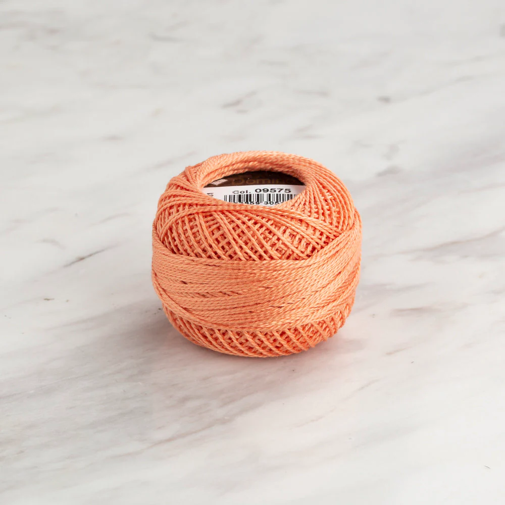 Domino Cotton Perle Size 8 Embroidery Thread (8 g), Light Brick - 4598008-09575