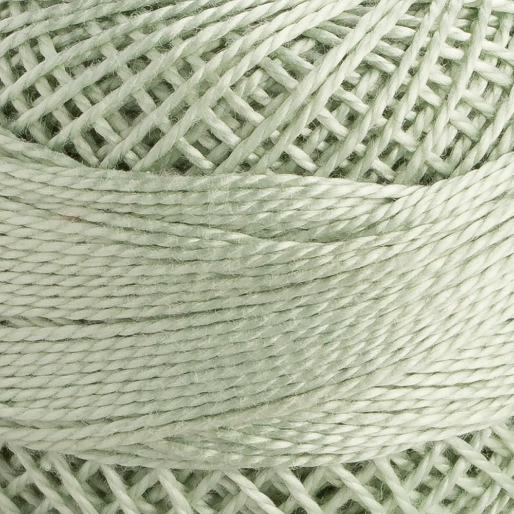 Domino Cotton Perle Size 8 Embroidery Thread (8 g), Light Green - 4598008-00213 - Image 3