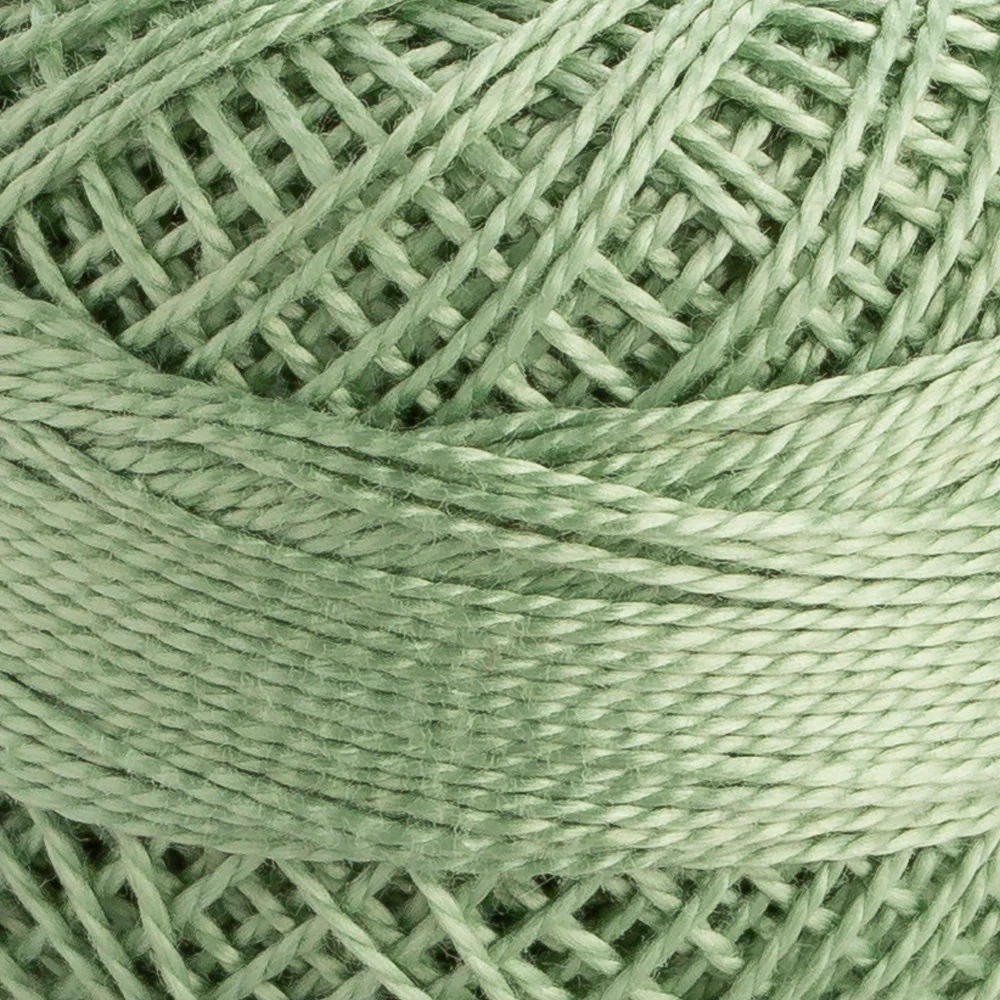 Domino Cotton Perle Size 8 Embroidery Thread (8 g), Light Green - 4598008-00214 - Image 3