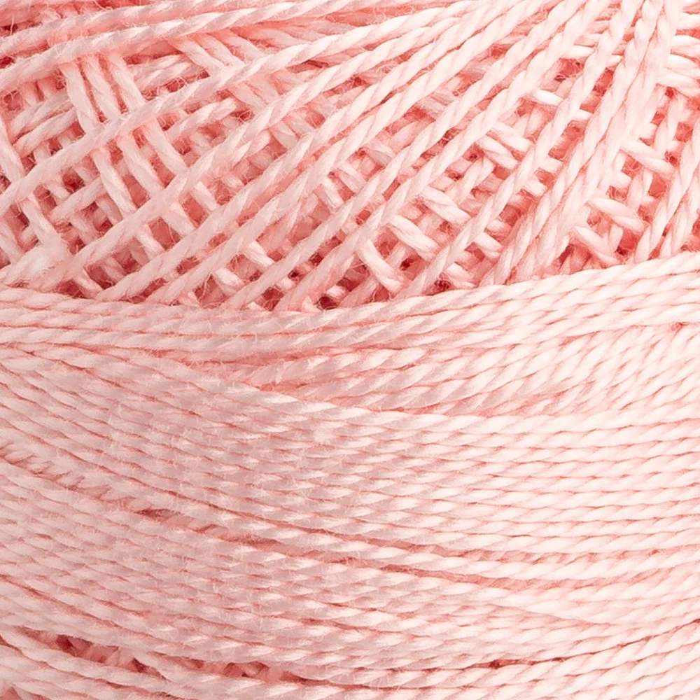 Domino Cotton Perle Size 8 Embroidery Thread (8 g), Light Pink - 4598008-01020 - Image 3