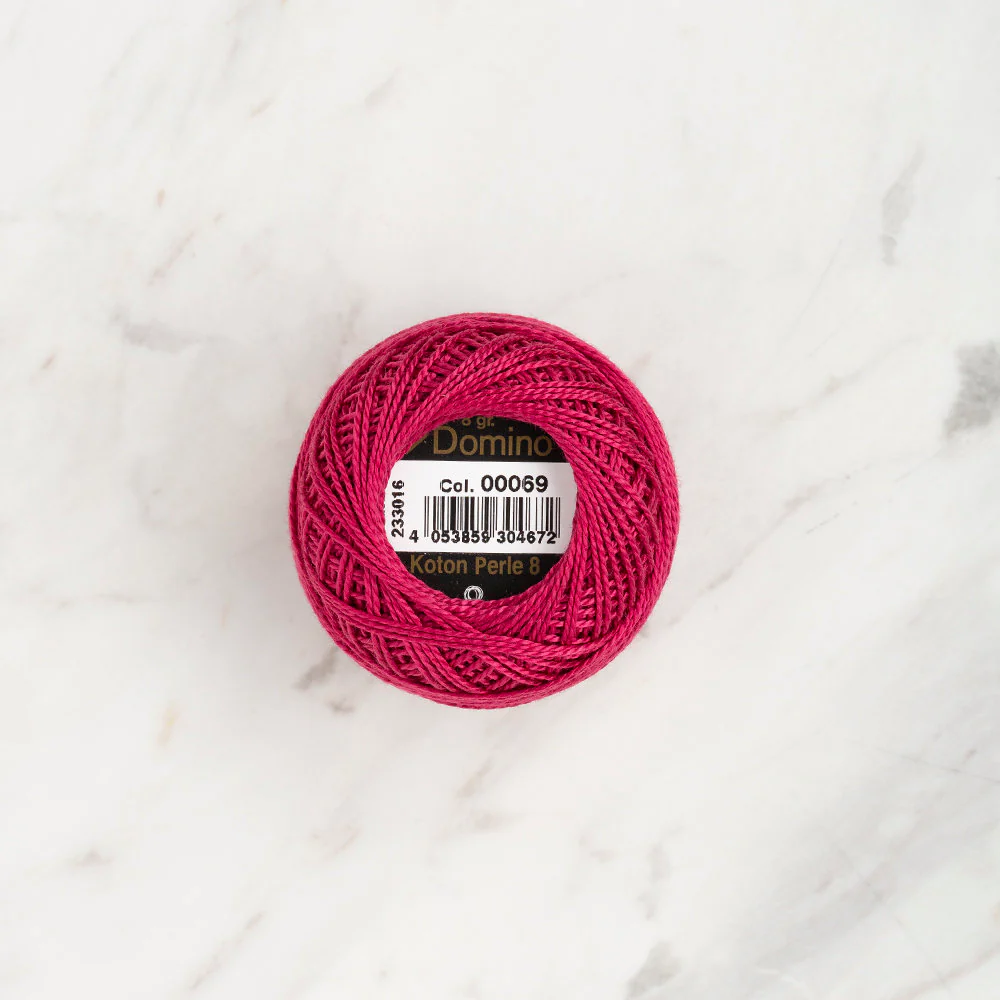 Domino Cotton Perle Size 8 Embroidery Thread (8 g), Light Plum - 4598008-00069 - Image 2