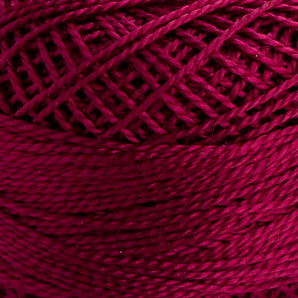 Domino Cotton Perle Size 8 Embroidery Thread (8 g), Plum - 4598008-00070 - Image 3