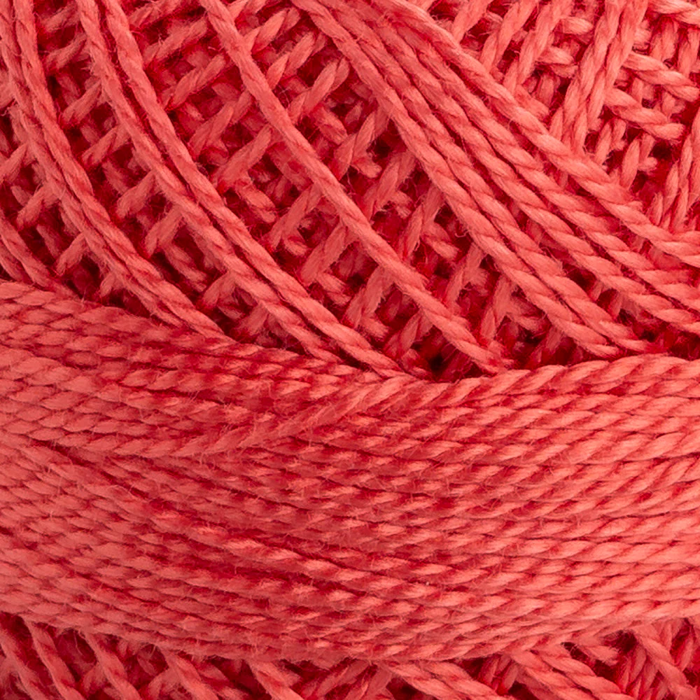 Domino Cotton Perle Size 8 Embroidery Thread (8 g), Vermilion - 4598008-01024 - Image 3