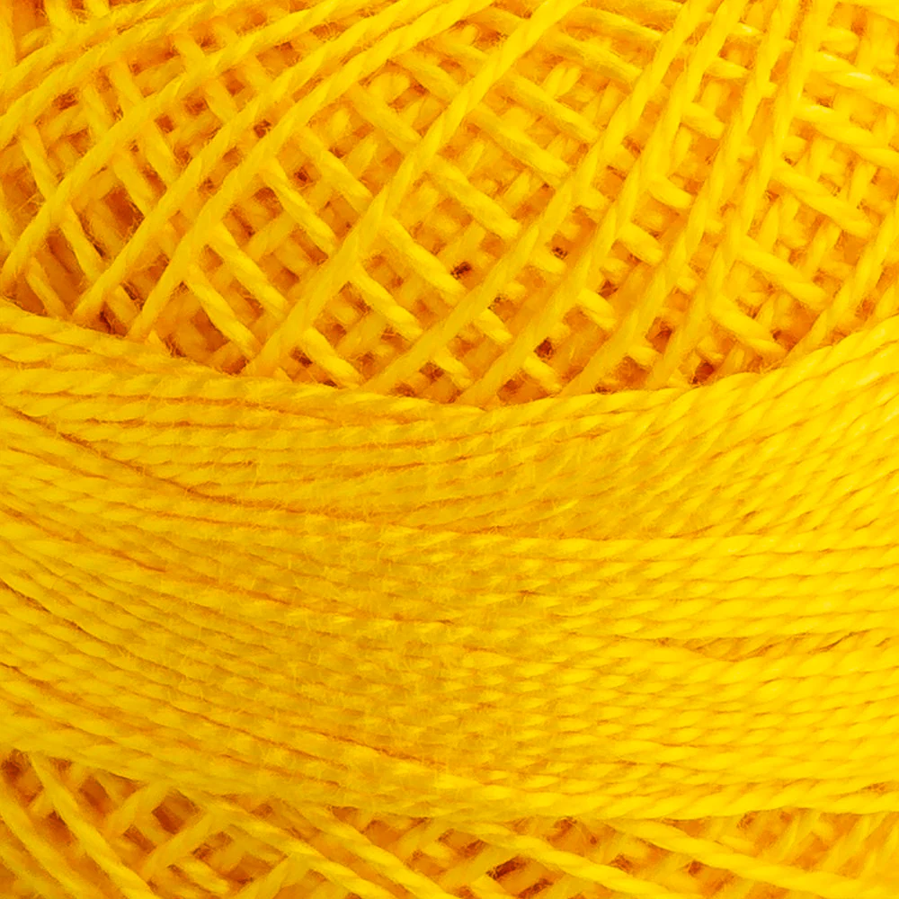 Domino Cotton Perle Size 8 Embroidery Thread (8 g), Yellow - 4598008-00297 - Image 3