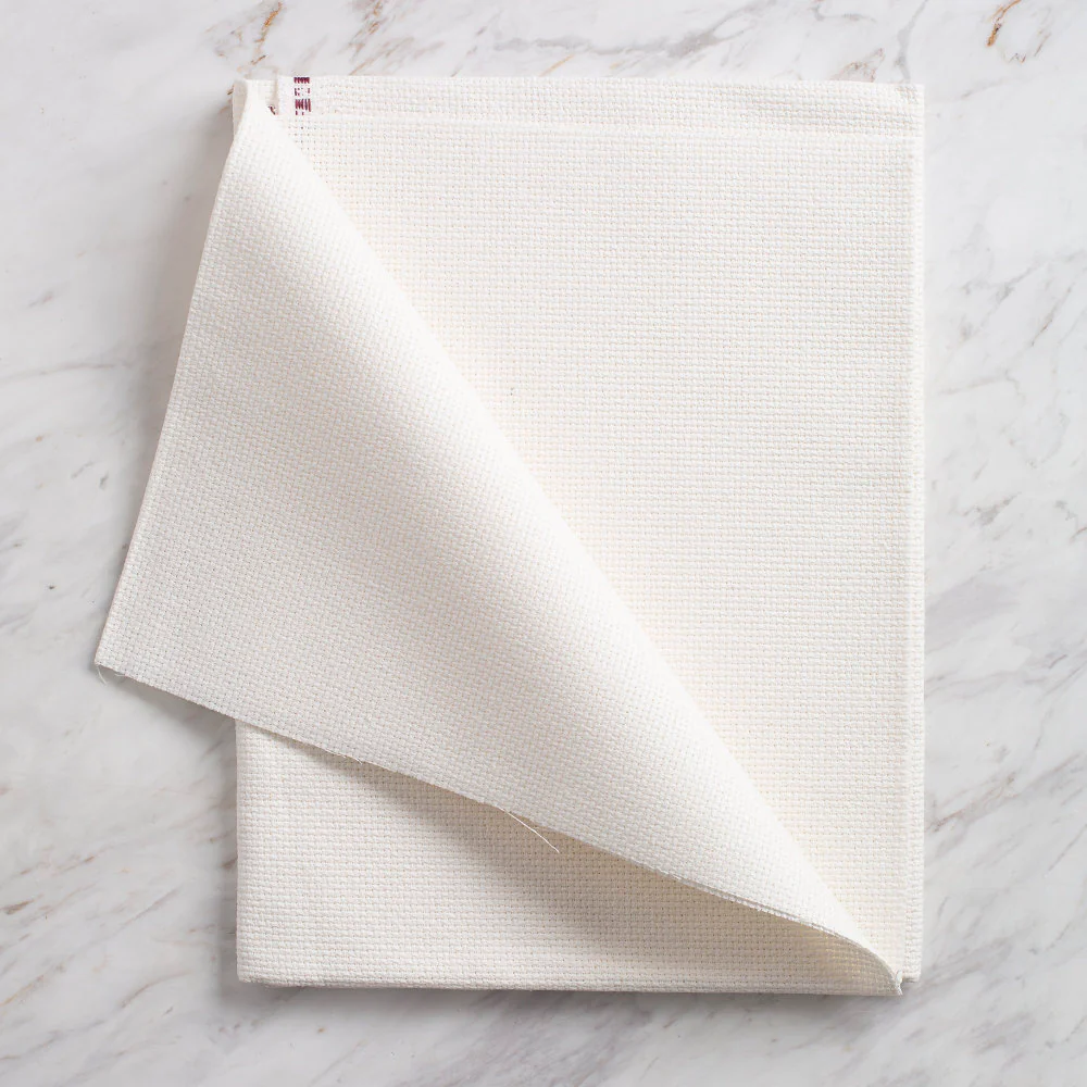 Domino Embroidery Fabric, Off White - DKAB000-0008