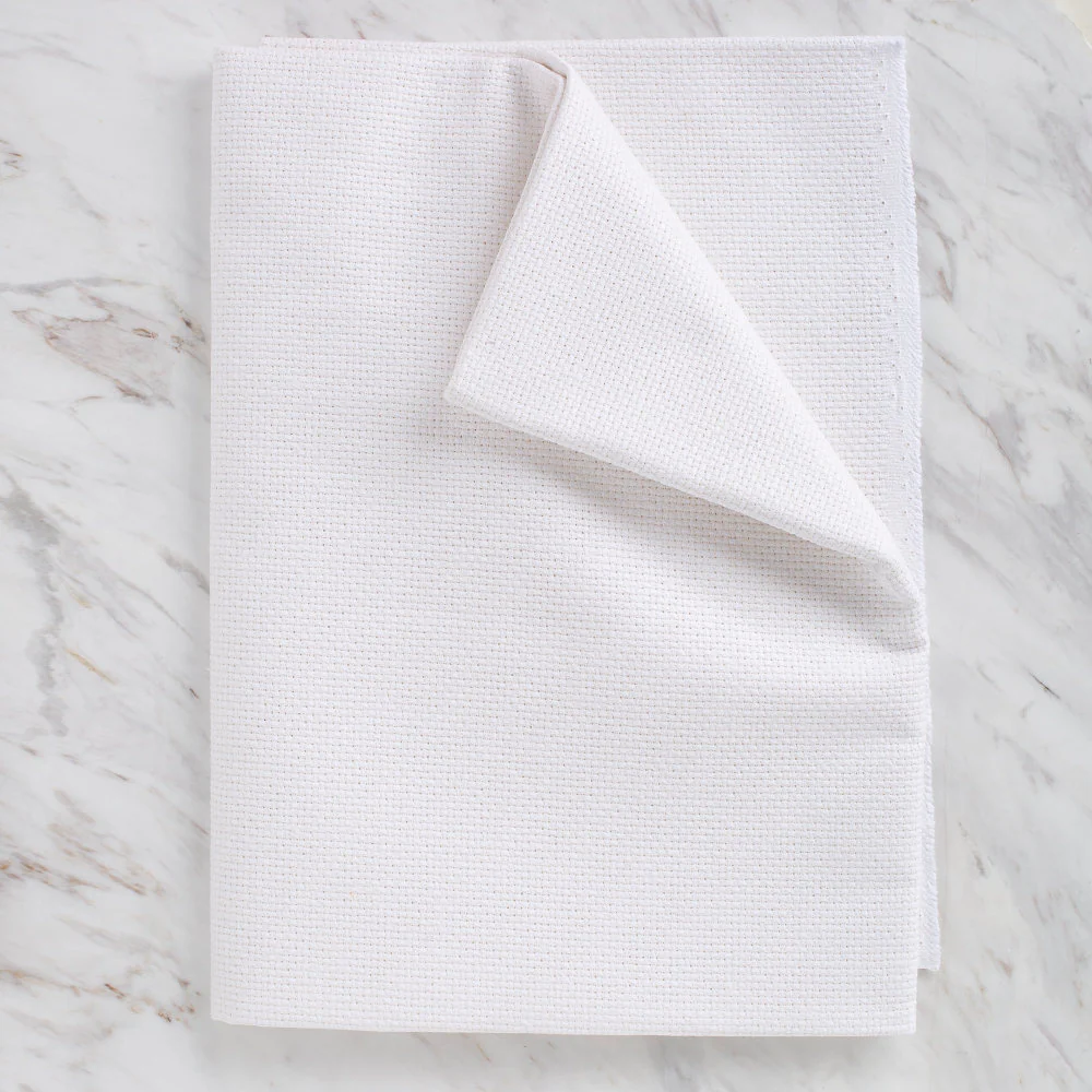 Domino Embroidery Fabric, White - DKAB000-0007