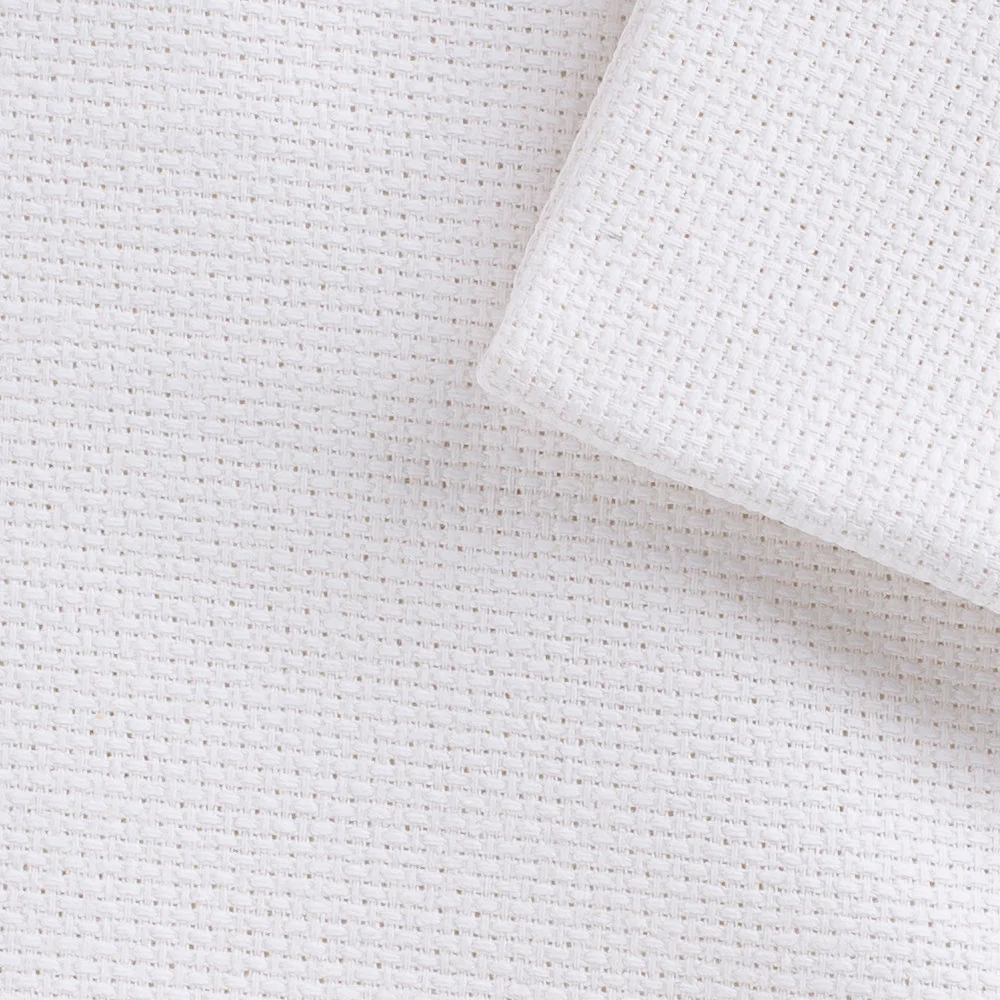Domino Embroidery Fabric, White - DKAB000-0007 - Image 2