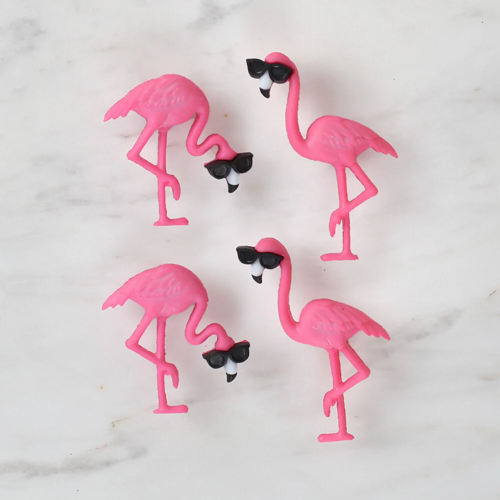 Dress It Up Creative Button Assortment, Fabulous Flamingos - 11391 - Image 2