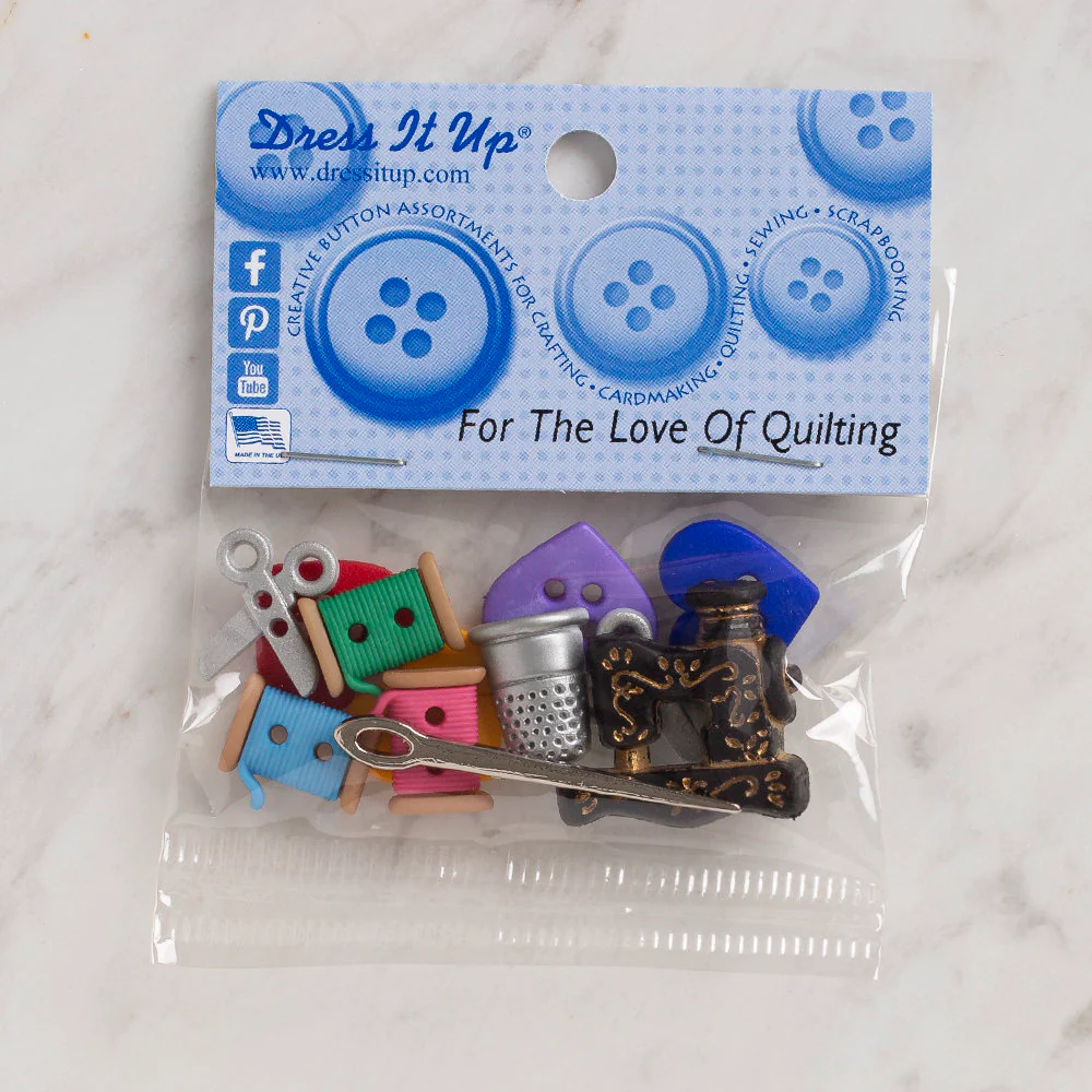 Dress It Up Creative Button Assortment, For the Love of Quilting - 9062
