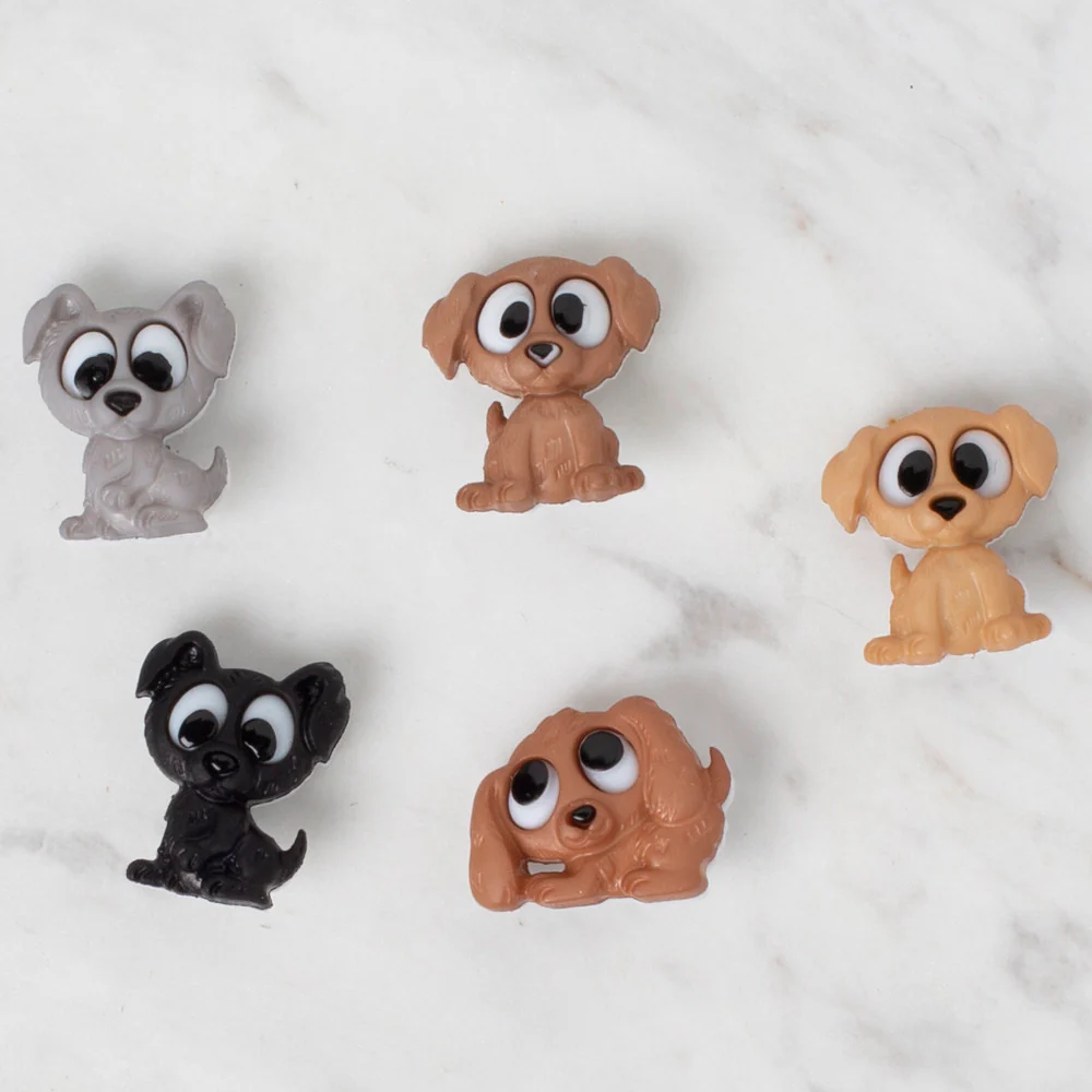 Dress It Up Creative Button Assortment, Playful Puppies - Image 2