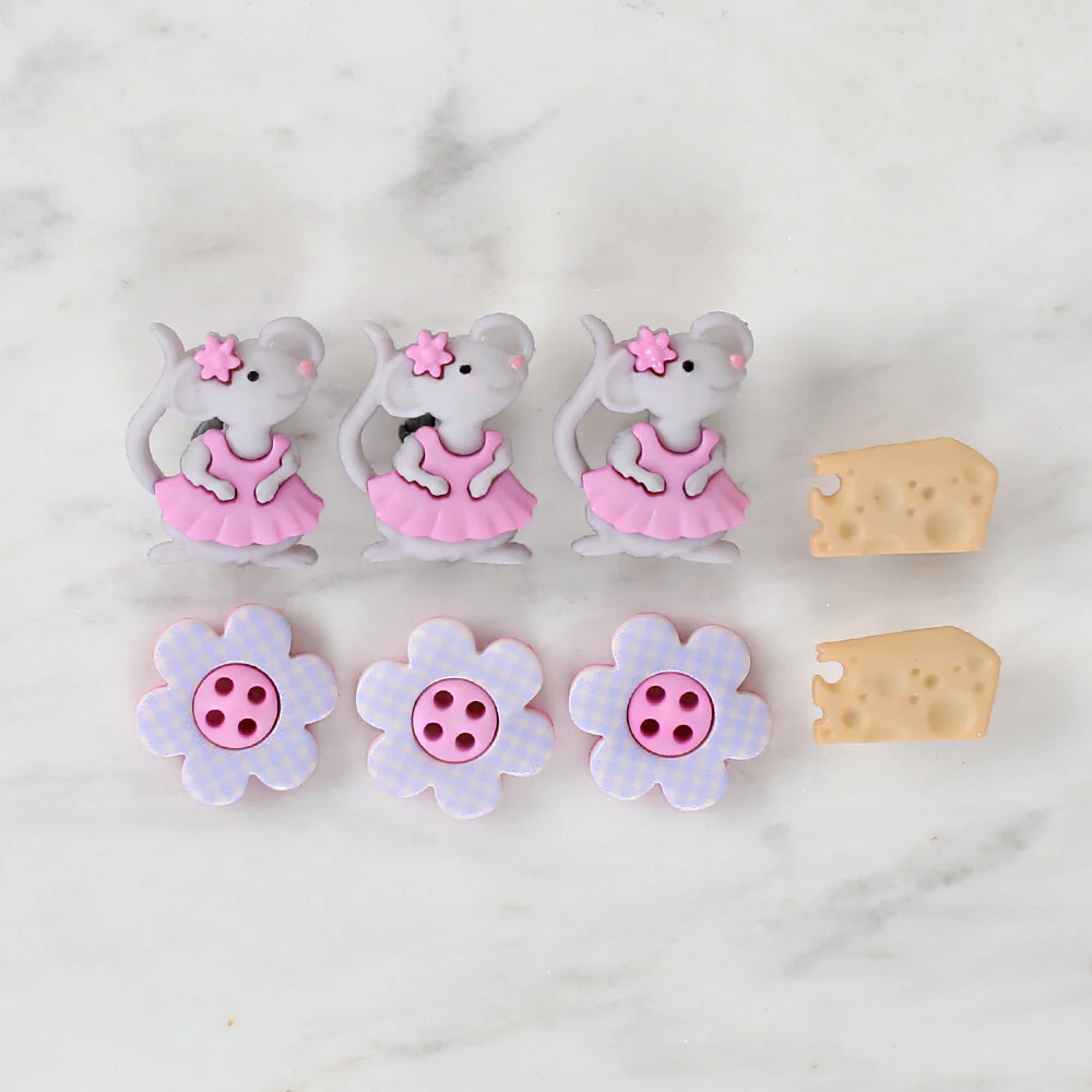 Dress It Up Creative Button Assortment, The "Mice" Girls - 7676 - Image 2
