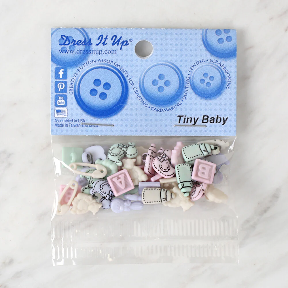 Dress It Up Creative Button Assortment, Tiny Baby - 1754