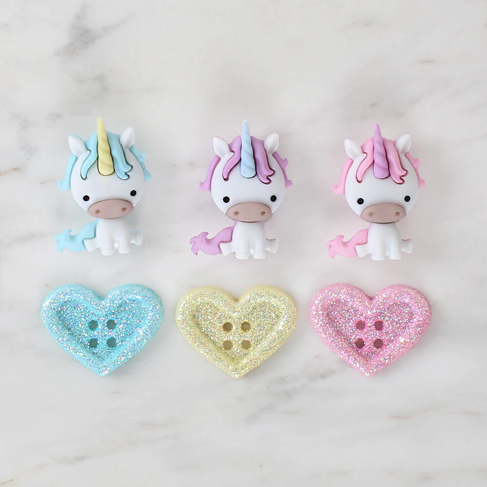 Dress It Up Creative Button Assortment, Unicorn Love - 10276 - Image 2