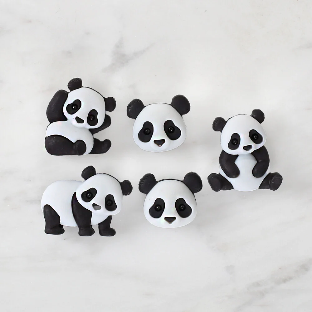 Dress It Up Panda Creative Button Assortment, Panda Pile - 10421 - Image 2