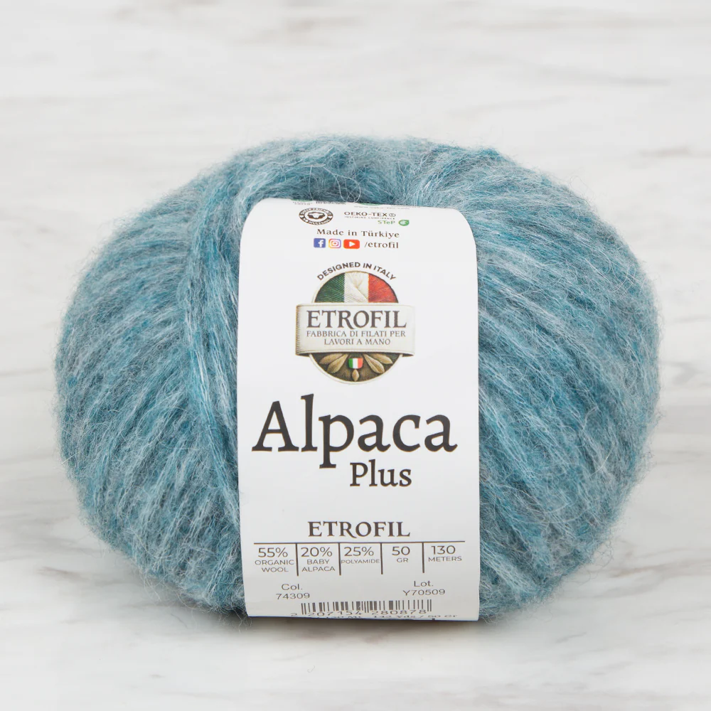 Etrofil Alpaca Plus Hand Knitting Yarn, Blue - 74309
