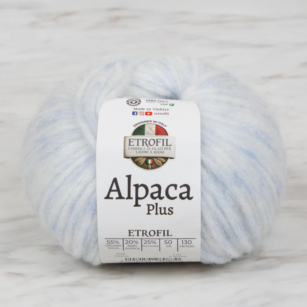 Etrofil Alpaca Plus Hand Knitting Yarn, Blue - 75372