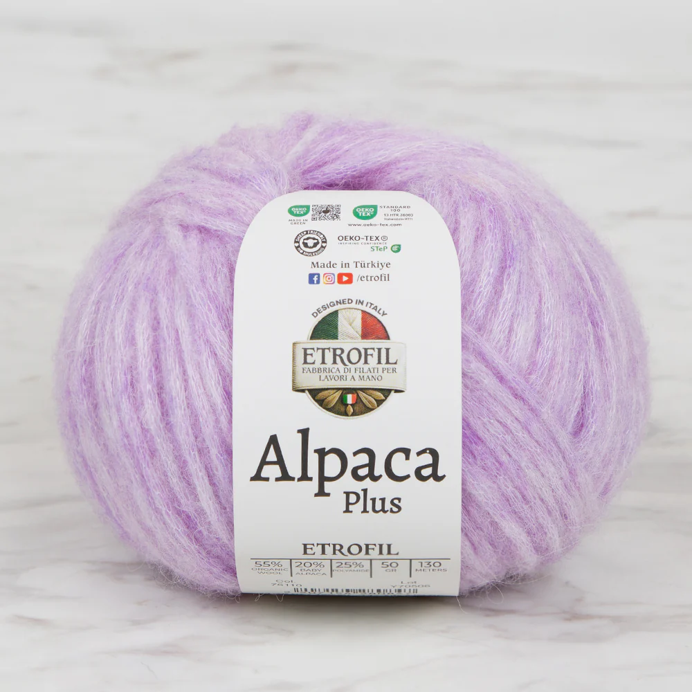 Etrofil Alpaca Plus Hand Knitting Yarn, Lilac - 76110