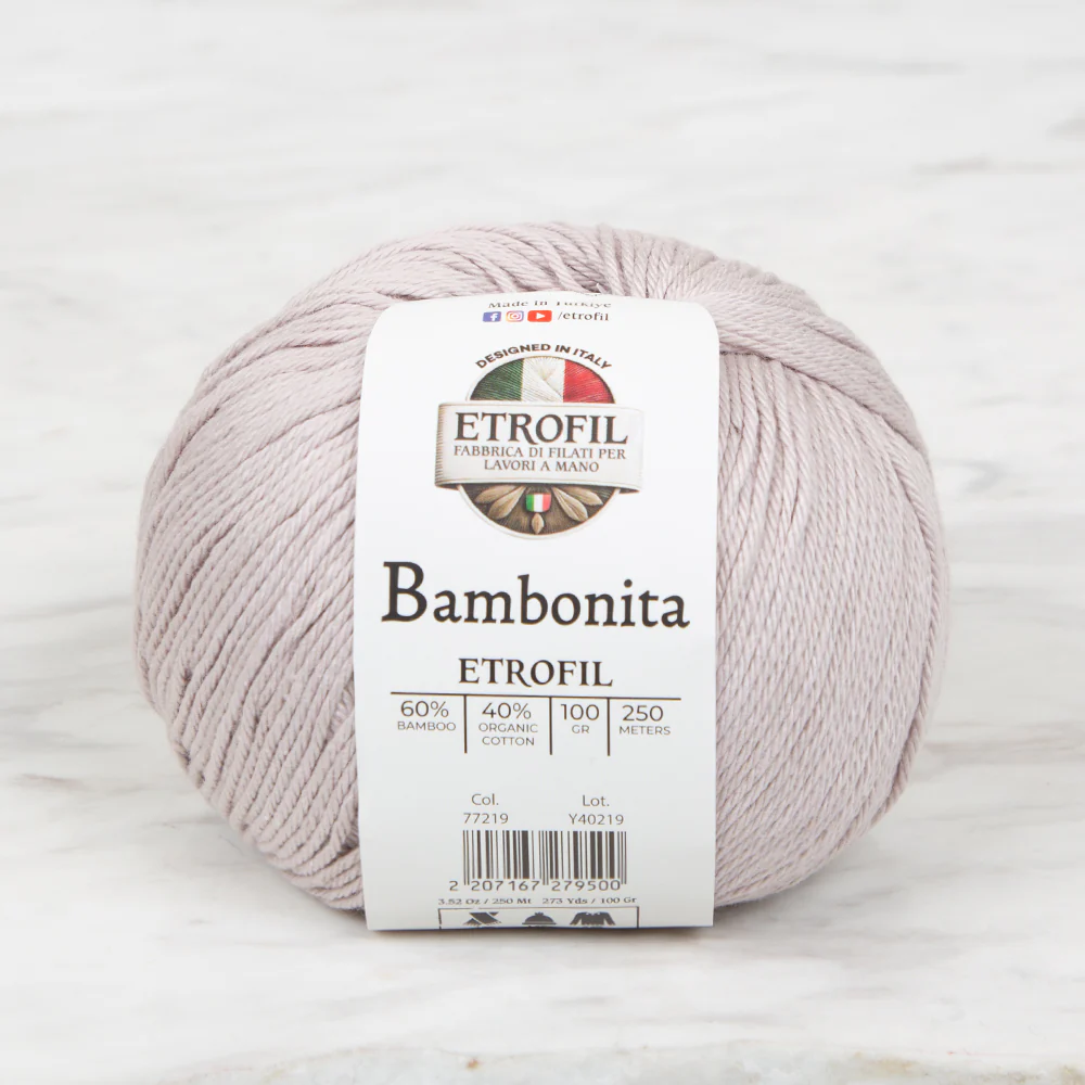 Etrofil Bambonita Hand Knitting Yarn ,Beige 77219