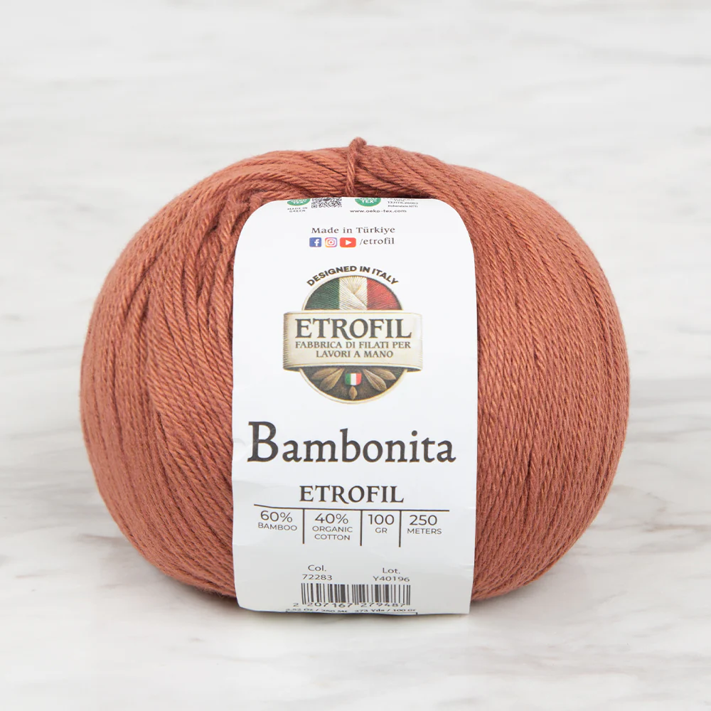 Etrofil Bambonita Hand Knitting Yarn ,Cinnamon 72283