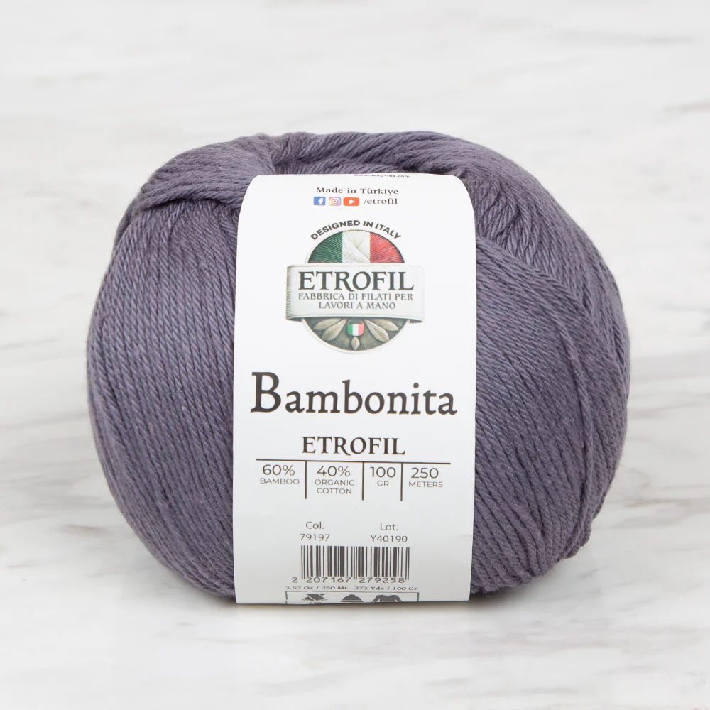 Etrofil Bambonita Hand Knitting Yarn ,Navy blue 79197