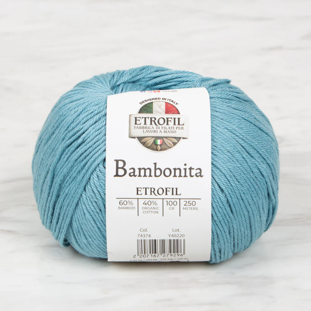 Etrofil Bambonita Hand Knitting Yarn ,Turquoise 74374