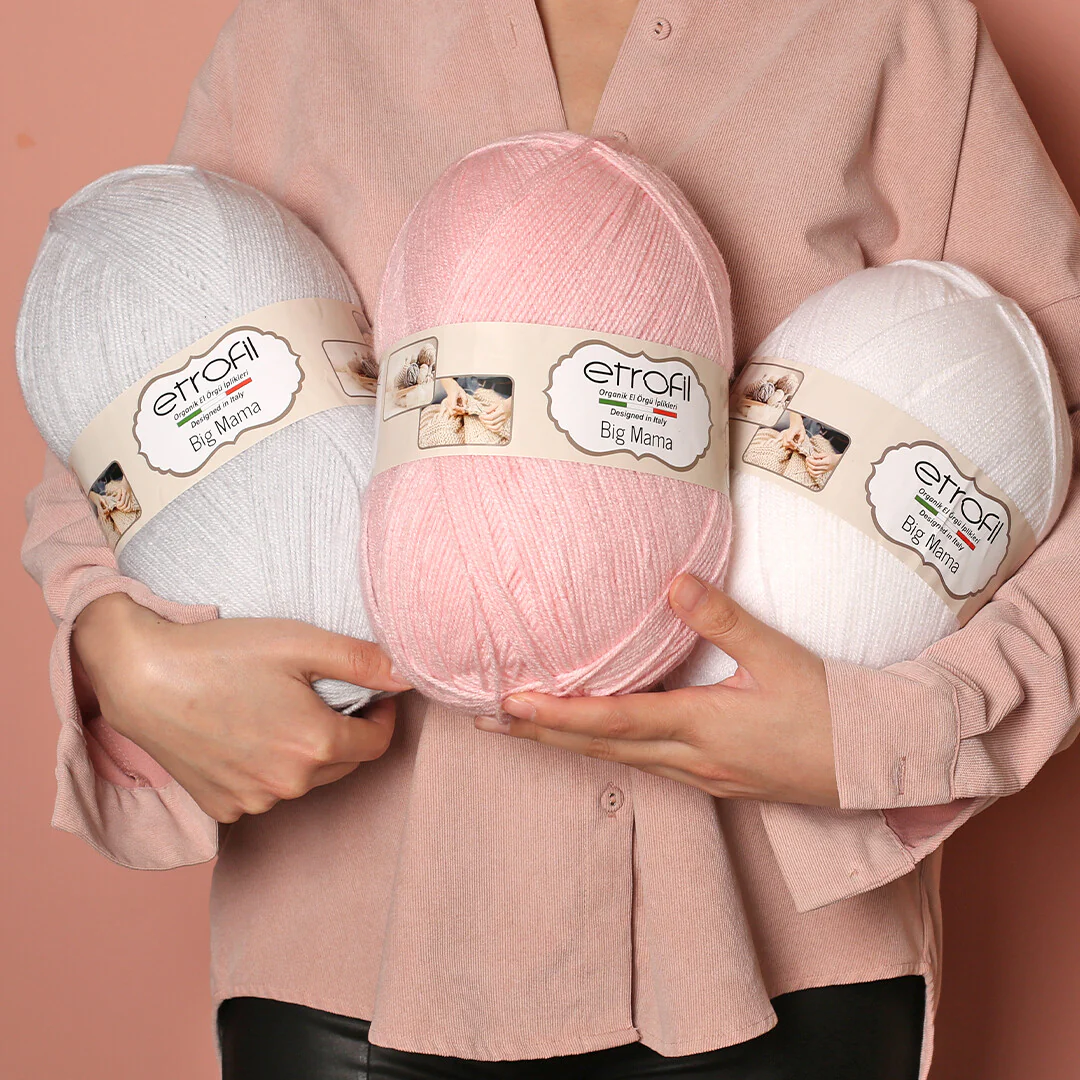Etrofil Big Mama Yarn, White - 310 - Image 3