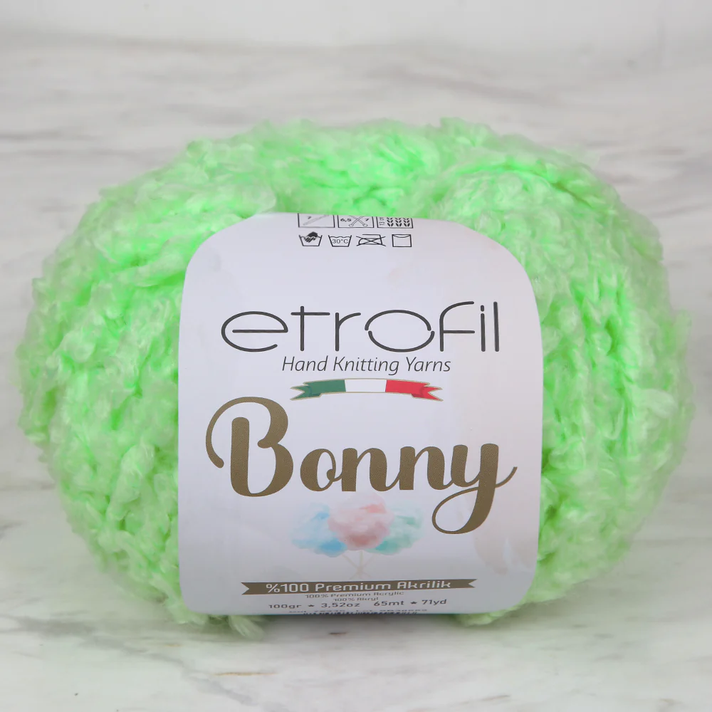 Etrofil Bonny Hand Knitting Yarn,Neon Green - 74285