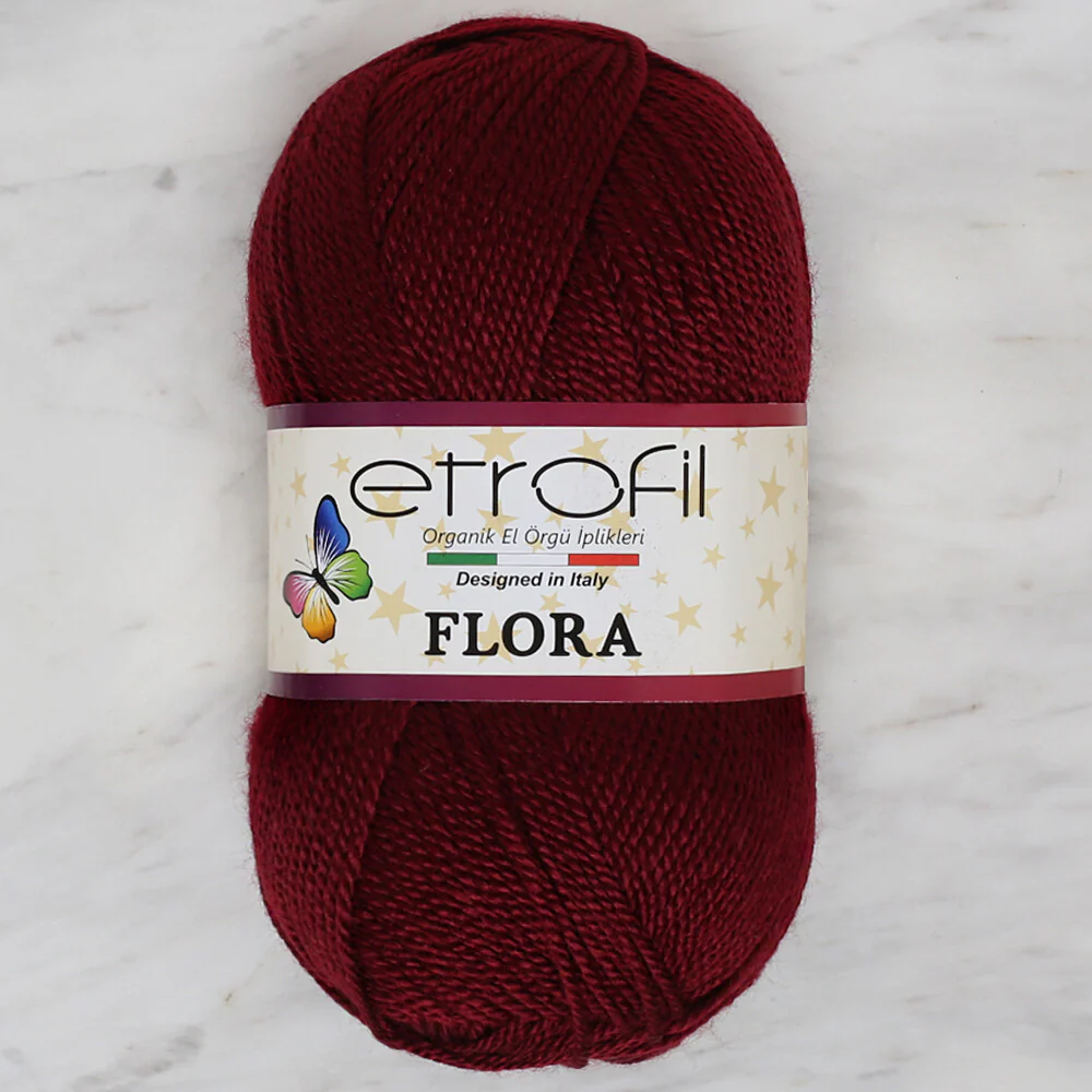 Etrofil Flora Knitting Yarn, Claret - 73035