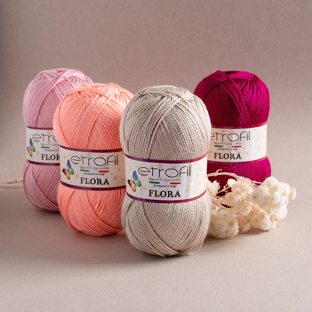Etrofil Flora Knitting Yarn, Navy Blue - 75139 - Image 3