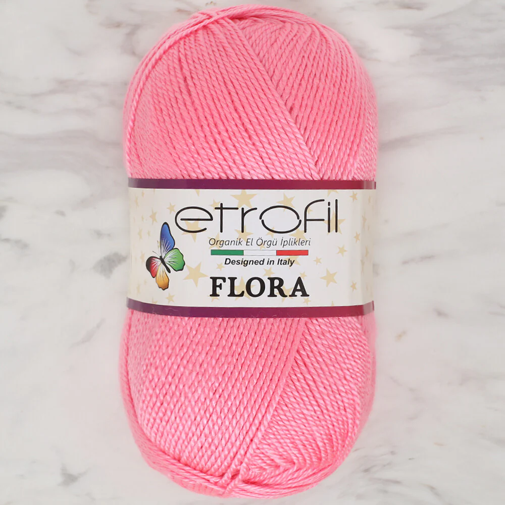Etrofil Flora Knitting Yarn, Pink - 73028