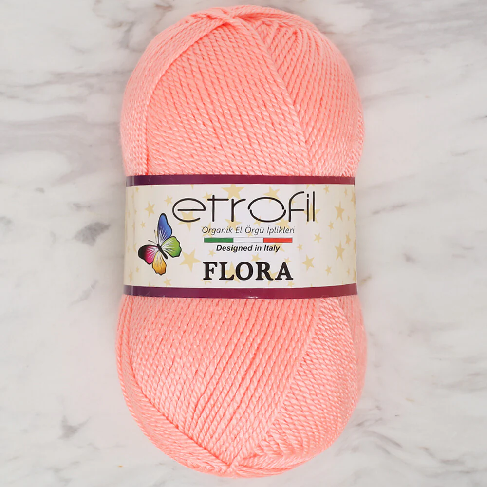 Etrofil Flora Knitting Yarn, Pinkish Orange - 72004
