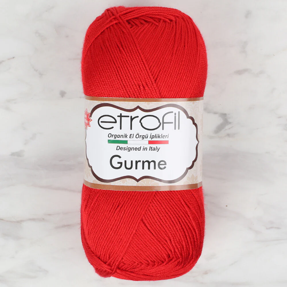 Etrofil Gurme Knitting Yarn, Red - 73046
