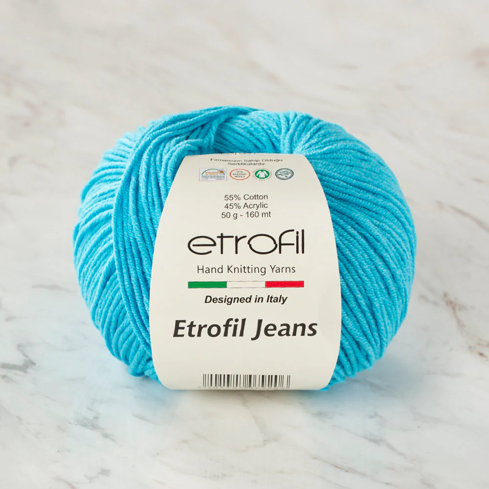 Etrofil Jeans Knitting Yarn, Blue - 021