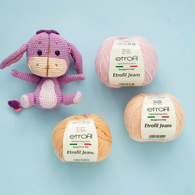 Etrofil Jeans Knitting Yarn, Brick Color - 060 - Image 3